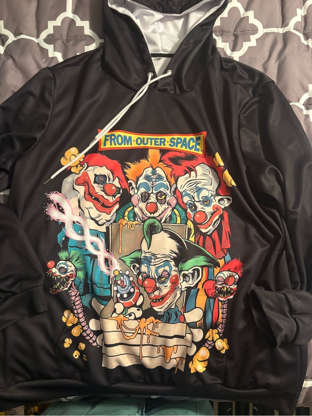 Killer clowns from Outer Space Clown Graphic Black Hoodie 2XL